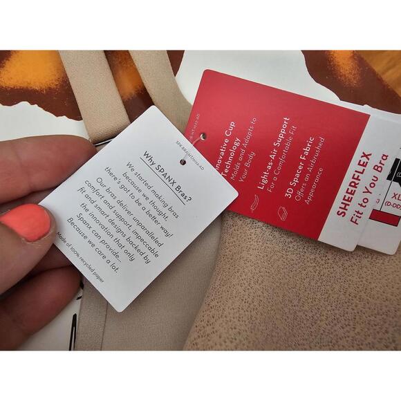 NWT Spanx Bra Champange Womens M 34-36 Light Sheer #415 - Picture 4 of 6